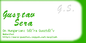 gusztav sera business card